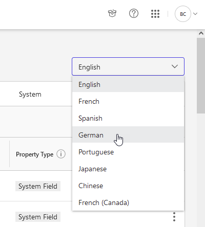 View or edit captions in a different language