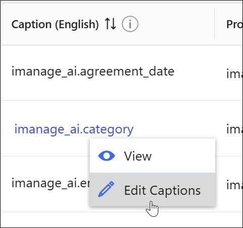 Edit the caption of a property