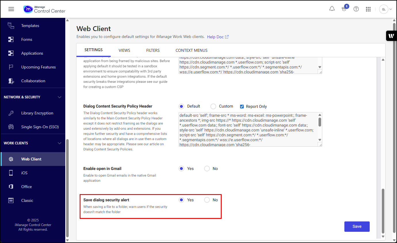 Web Client Settings page - 2025Oct.png