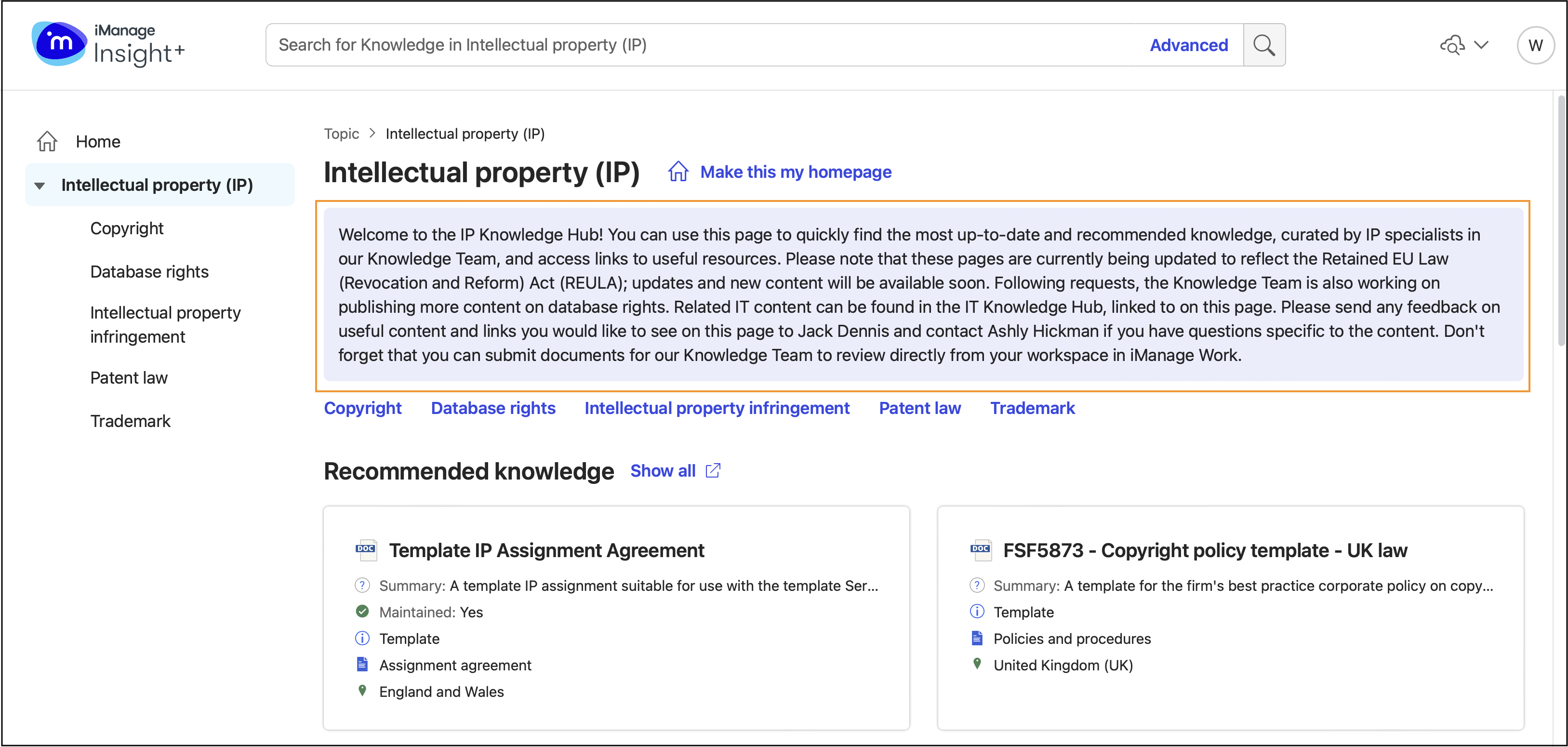 Custom message on a sub-landing page.png