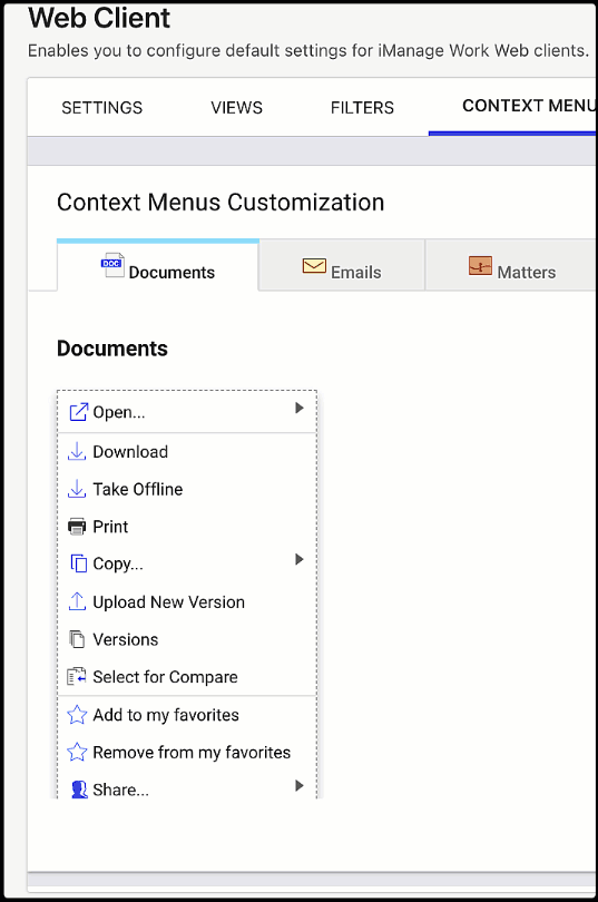 Enabling the Submit as Knowledge context menu option in iManage Control ...