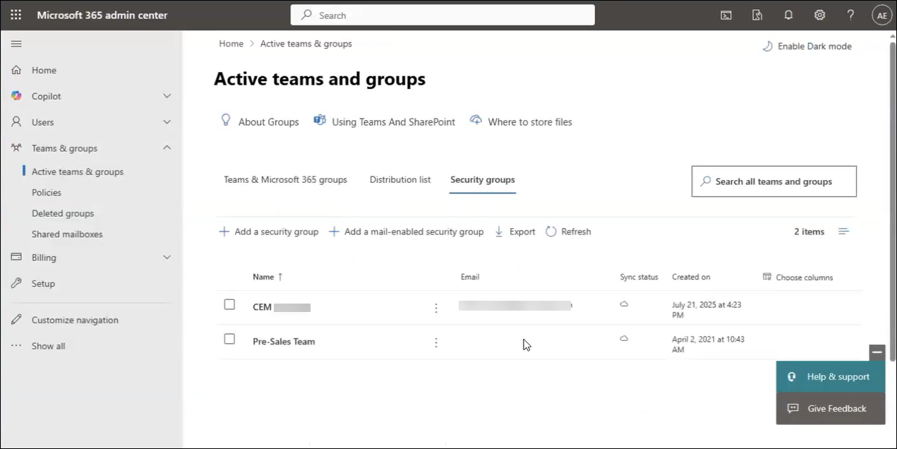 Microsoft 365 Active teams and groups.png