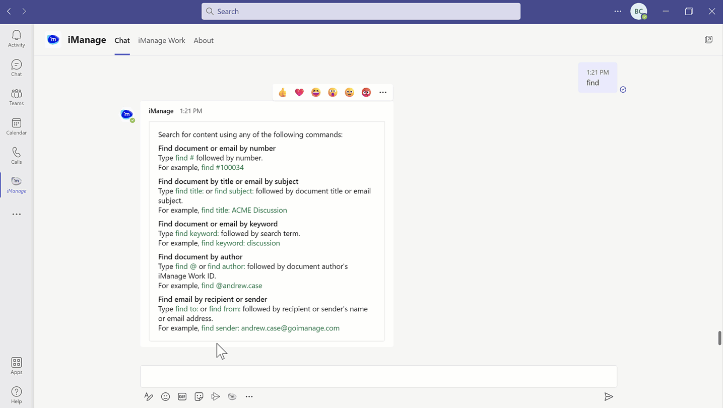 Figure- Email search in the iManage app.gif