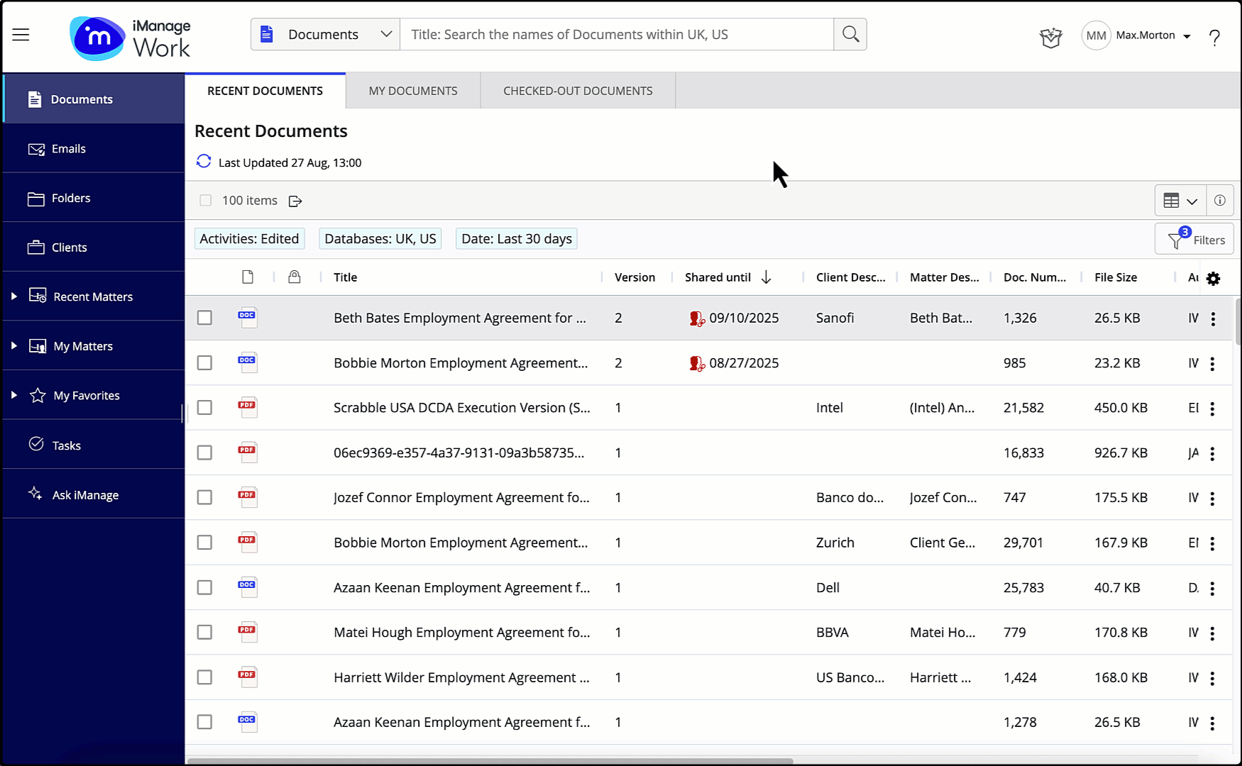 Collaboration link filter in the Timeline.gif