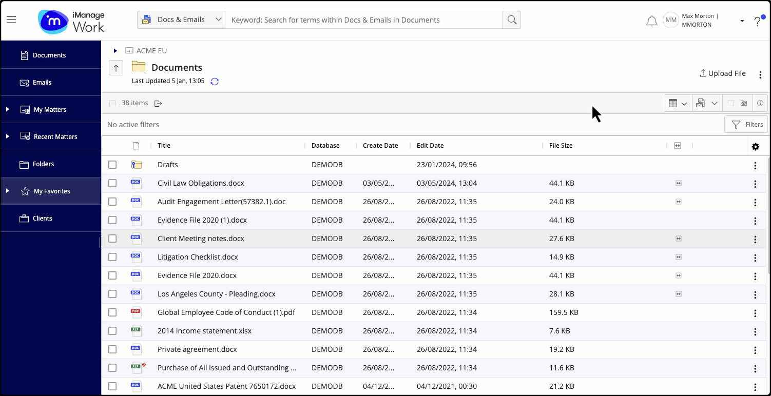 Unrelate docs using kebab menu.gif