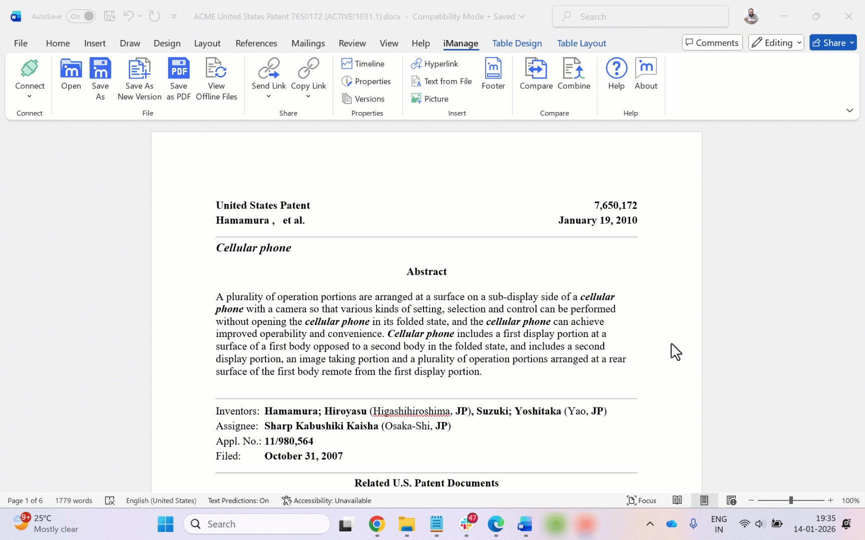 Collaboration link icon in the Properties panel for Work 10 desktop.gif