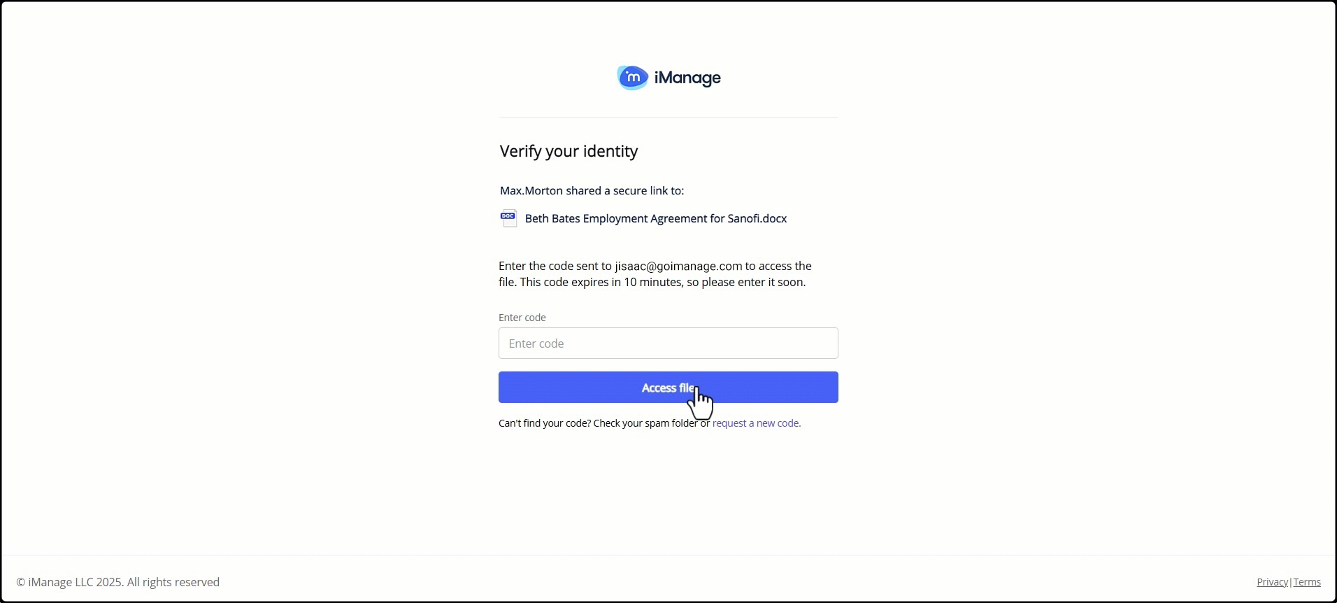 Authenticating using access code.jpg