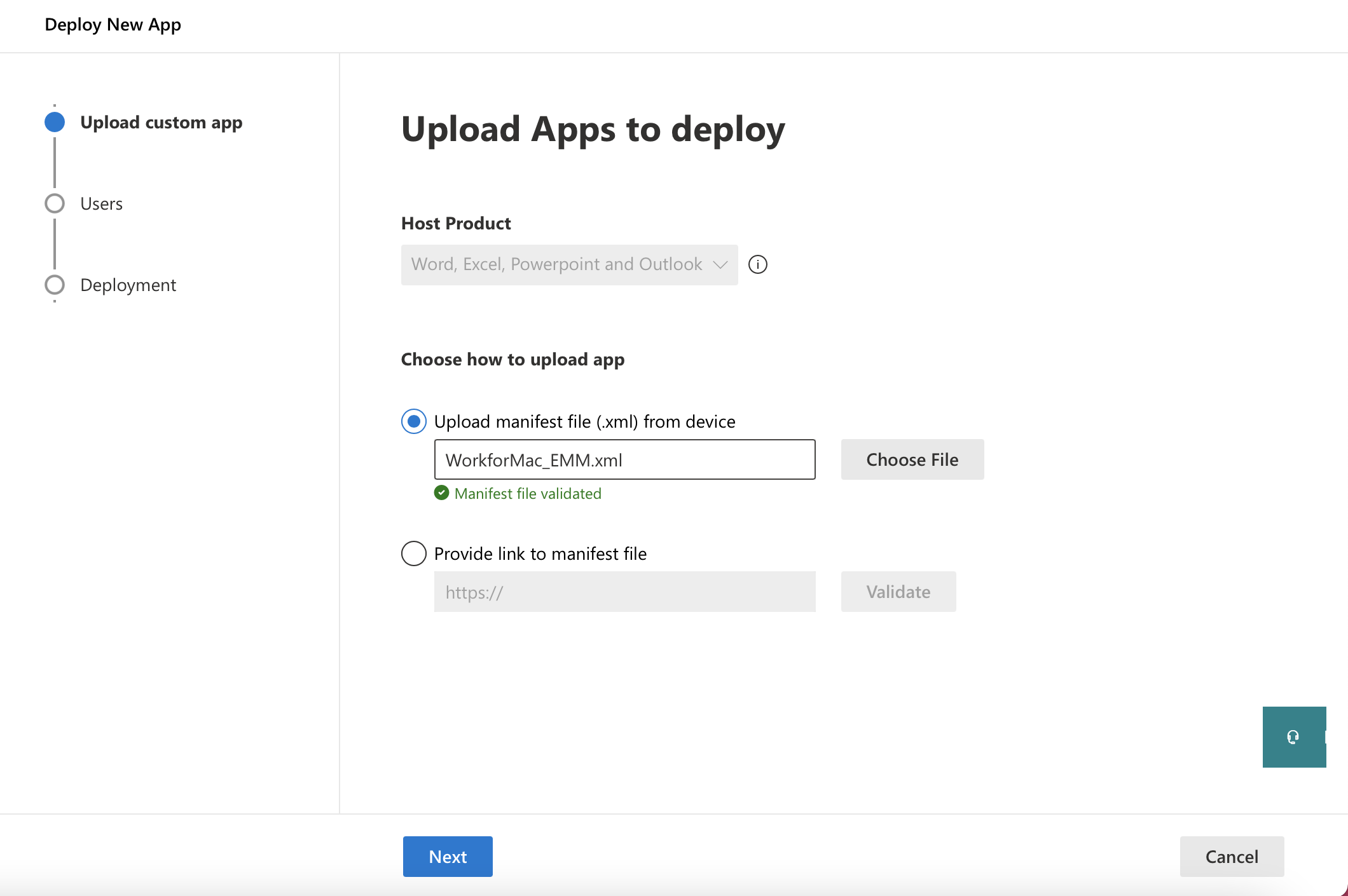 Deploying the add-in using Microsoft Office 365 admin center - iManage Work  Desktop for Mac Documentation