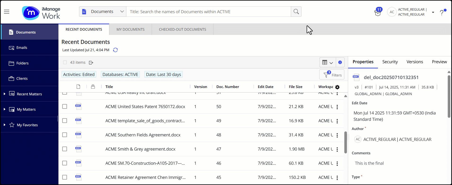 Advanced search, enabled by default in iManage Work.gif