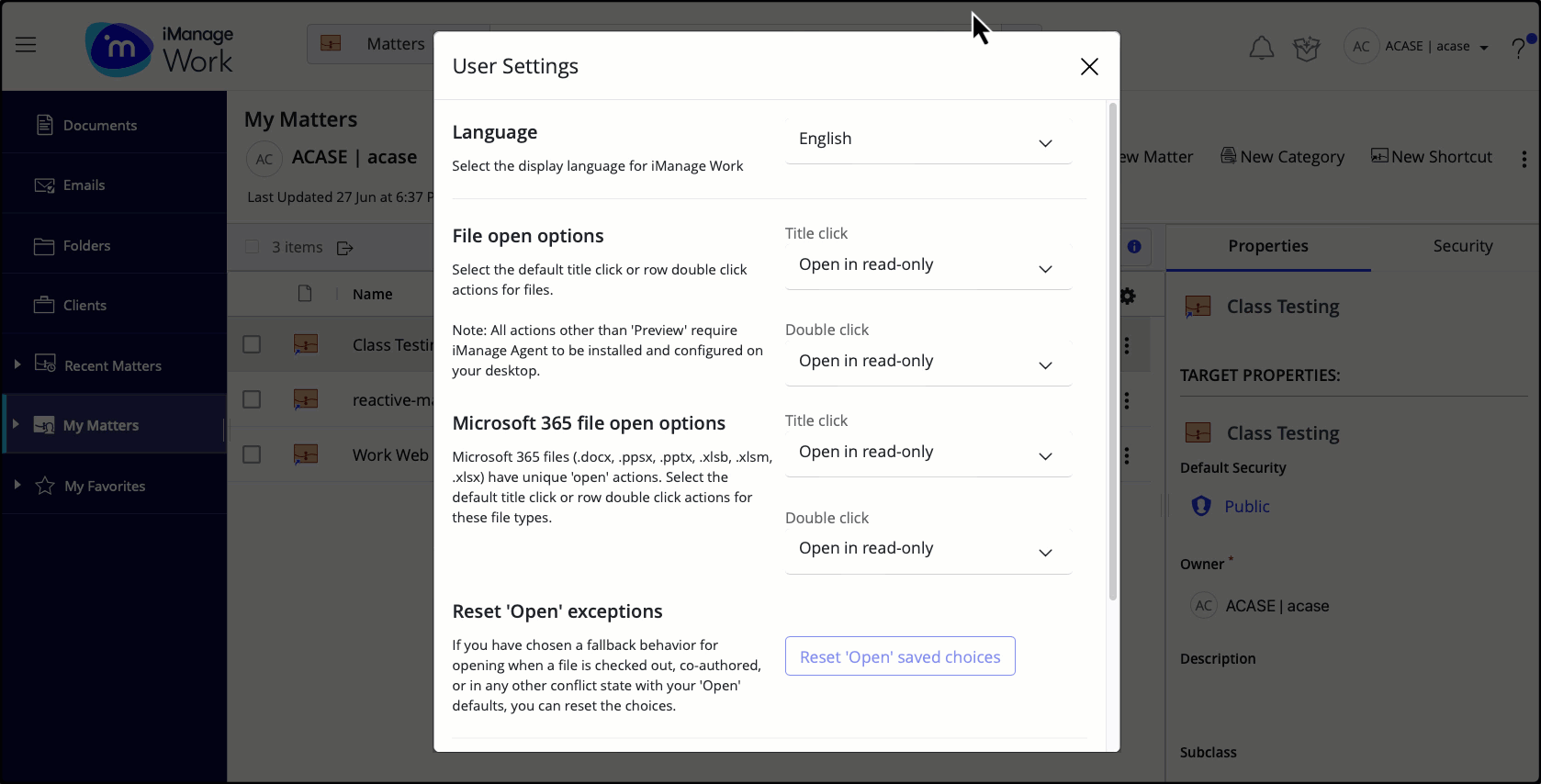User Settings in iManage Work (on-prem).gif